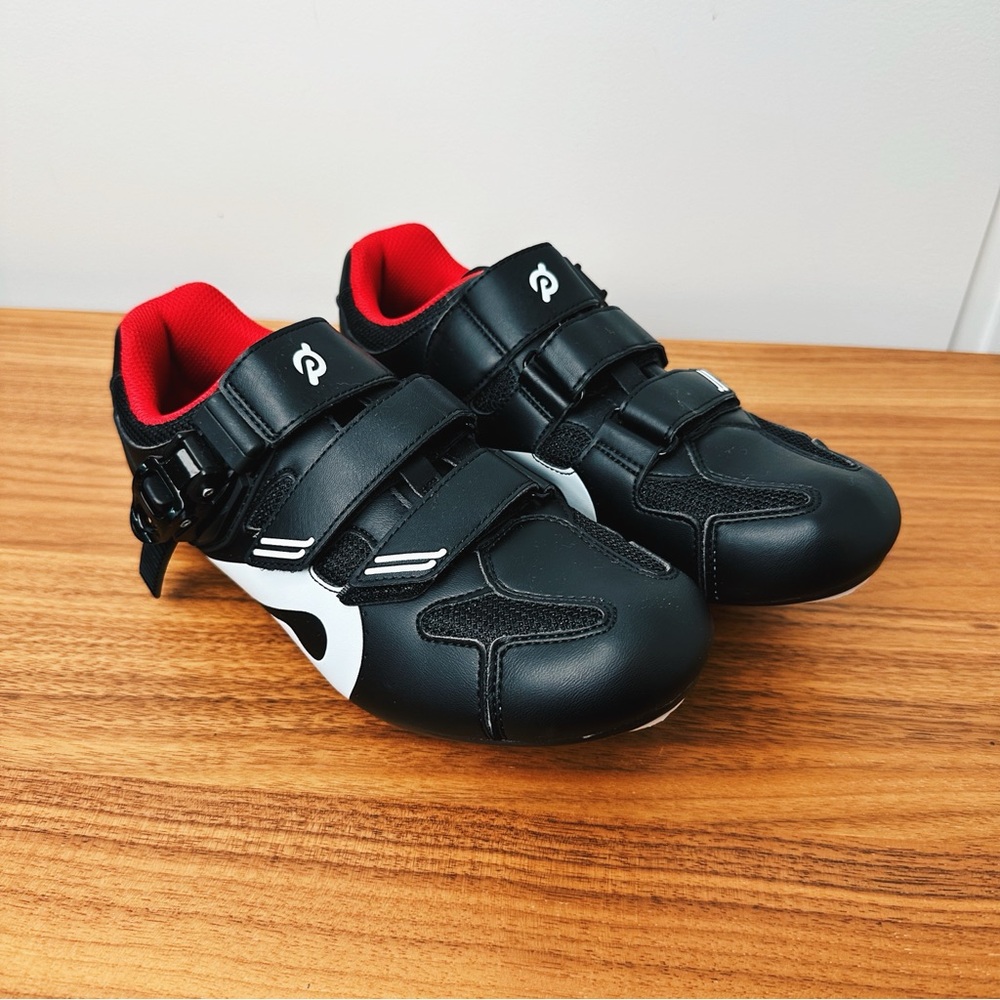 Peloton Black and Red Cycling Shoes